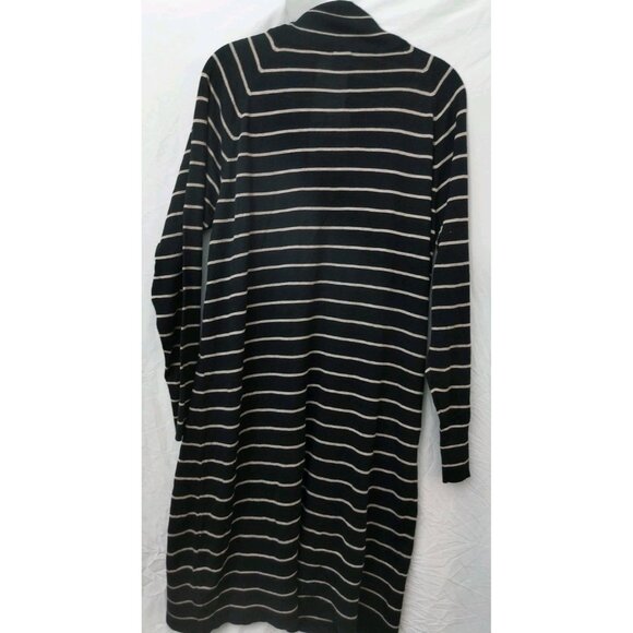 A New Day Striped Open Cardigan – Size Large – Black & Taupe – New with Tags - Picture 8 of 11
